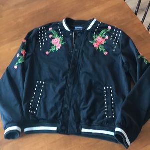 boohooMan embroidered Bomber Jacket